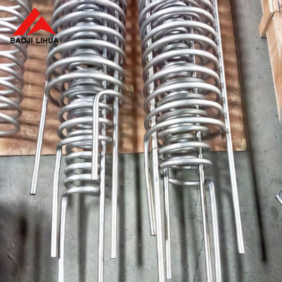 قیمت مناسب کویل بدون درز لوله تیتانیوم خالص مبدل حرارتی ASTM B338 آنلاین