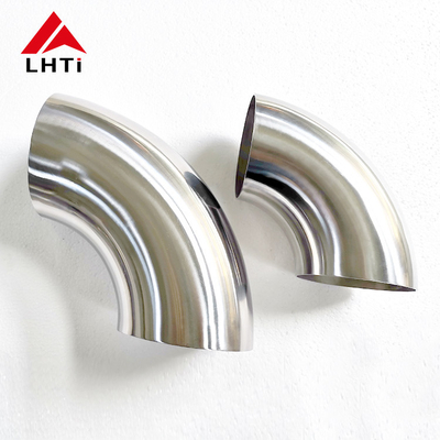 قیمت مناسب اتصالات لوله زانویی تیتانیوم آلیاژی 45 90 درجه ASTM B363 WPT2 ASME B36.19 آنلاین
