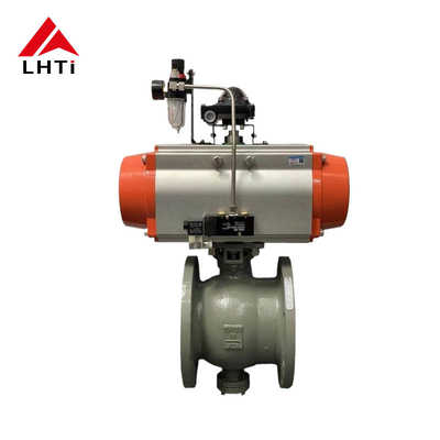 قیمت مناسب HK60Q-EX-V ضد انفجار تیتانیوم Gr1 Gr2 الکتریکی V-Port Ball Valve Motorized Flange Ball Valve آنلاین