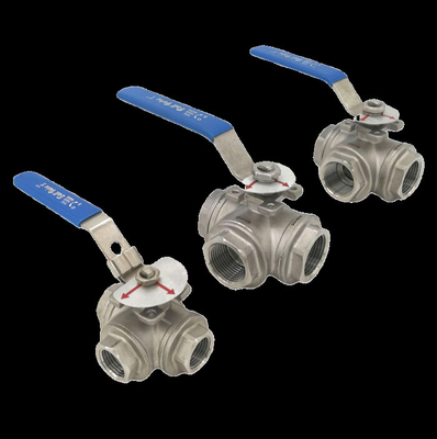 قیمت مناسب دریچه ی گلوله ای سه طرفه - دریچه های گلوله ای تی Gr2 DN 15 کلاس 150-2500 با فلنج برای تصفیه آب آنلاین